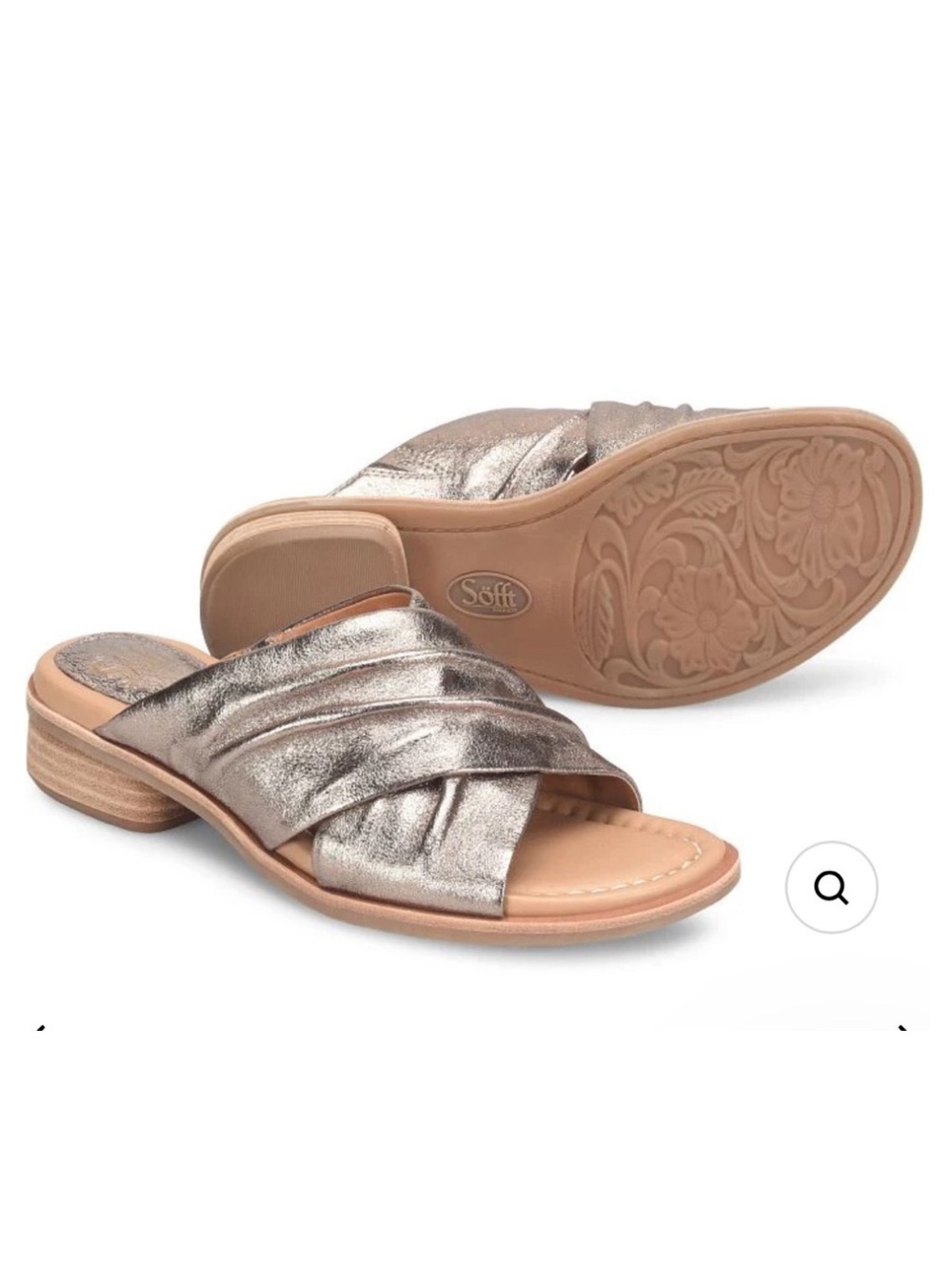 Söfft Fallon Slide Sandals in Bronze - Picture 1 of 15
